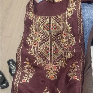 Embroidered Maroon Ethnic Dress -  Roza edition